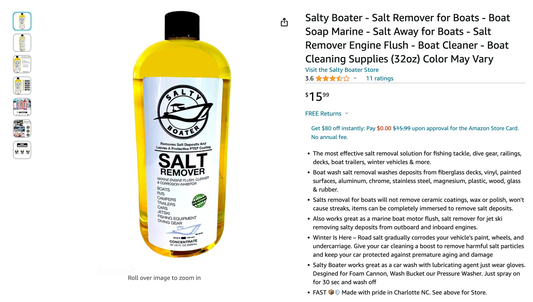 Amazon.com® Official Site -  Salty Boater Salt Away For Boats Amazon